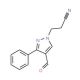 3-(4-formyl-3-phenyl-1H-pyrazol-1-yl)propanenitrile - chemical structure image