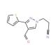 3-(4-formyl-3-thien-2-yl-1H-pyrazol-1-yl)propanenitrile (CAS 372107-06-7) - chemical structure image