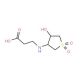 3-(4-Hydroxy-1,1-dioxo-tetrahydro-1lambda*6*-thiophen-3-ylamino)-propionic acid - chemical structure image