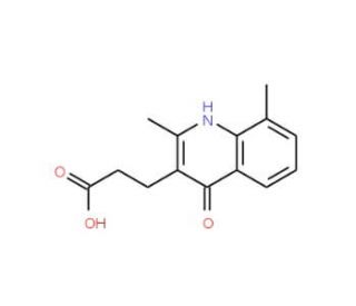 3-(4-Hydroxy-2,8-dimethyl-quinolin-3-yl)-propionic acid - chemical structure image
