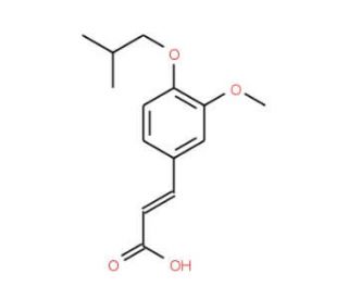 3-(4-isobutoxy-3-methoxyphenyl)acrylic acid - chemical structure image