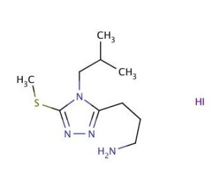 3-[4-isobutyl-5-(methylthio)-4H-1,2,4-triazol-3-yl]propan-1-amine hydroiodide - chemical structure image
