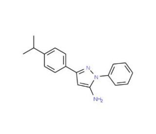 3-(4-isopropylphenyl)-1-phenyl-1H-pyrazol-5-amine - chemical structure image