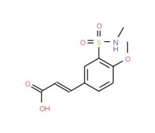 3-[4-methoxy-3-(methylsulfamoyl)phenyl]prop-2-enoic acid - chemical structure image