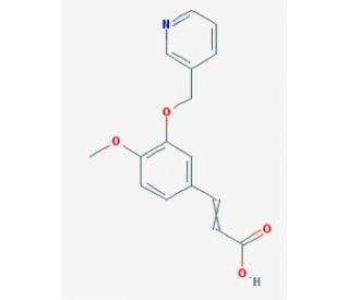 3-[4-methoxy-3-(pyridin-3-ylmethoxy)phenyl]acrylic acid - chemical structure image