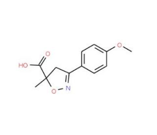 3-(4-Methoxy-phenyl)-5-methyl-4,5-dihydro-isoxazole-5-carboxylic acid - chemical structure image