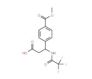 3-[4-(Methoxycarbonyl)phenyl]-3-[(2,2,2-trifluoroacetyl)amino]propanoic acid (CAS 886360-56-1) - chemical structure image