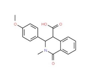 3-(4-Methoxyphenyl)-2-methyl-1-oxo-1,2,3,4-tetrahydroisoquinoline-4-carboxylic acid - chemical structure image