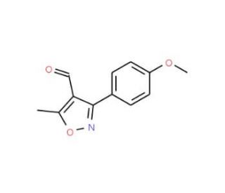 3-(4-Methoxyphenyl)-5-methylisoxazole-4-carboxaldehyde (CAS 273223-12-4) - chemical structure image