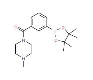 3-(4-Methyl-1-piperazinylcarbonyl)benzeneboronic acid pinacol ester (CAS 883738-38-3) - chemical structure image