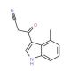 3-(4-methyl-1H-indol-3-yl)-3-oxopropanenitrile - chemical structure image