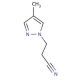 3-(4-methyl-1H-pyrazol-1-yl)propanenitrile - chemical structure image