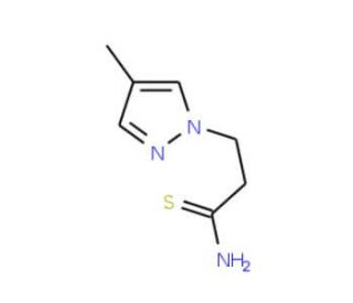 3-(4-methyl-1H-pyrazol-1-yl)propanethioamide - chemical structure image