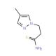 3-(4-methyl-1H-pyrazol-1-yl)propanethioamide - chemical structure image