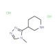 3-(4-Methyl-4H-[1,2,4]triazol-3-yl)-piperidine dihydrochloride - chemical structure image