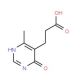 3-(4-methyl-6-oxo-1,6-dihydropyrimidin-5-yl)propanoic acid - chemical structure image