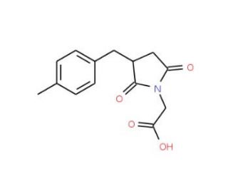 [3-(4-Methyl-benzyl)-2,5-dioxo-pyrrolidin-1-yl]-acetic acid - chemical structure image