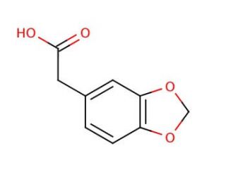 3,4-(Methylenedioxy)phenylacetic acid (CAS 2861-28-1) - chemical structure image