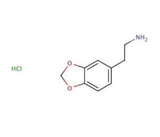 3,4-Methylenedioxyphenethylamine hydrochloride (CAS 1653-64-1) - chemical structure image