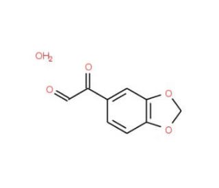 3,4-Methylenedioxyphenylglyoxal hydrate (CAS 362609-92-5) - chemical structure image
