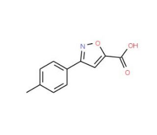 3-(4-methylphenyl)isoxazole-5-carboxylic acid (CAS 134378-95-3) - chemical structure image