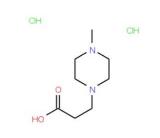 3-(4-methylpiperazin-1-yl)propanoic acid dihydrochloride (CAS 59695-29-3) - chemical structure image