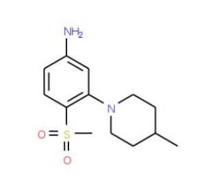 3-(4-Methylpiperidin-1-yl)-4-methylsulfonylaniline - chemical structure image