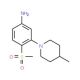 3-(4-Methylpiperidin-1-yl)-4-methylsulfonylaniline - chemical structure image