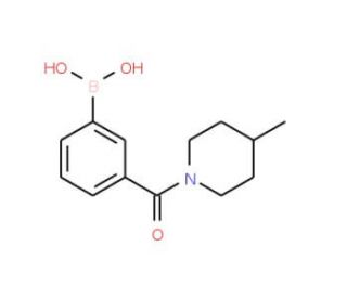 3-(4-methylpiperidine-1-carbonyl)phenylboronic acid (CAS 850567-30-5) - chemical structure image