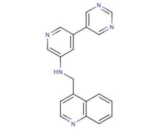 3-(4-Methylquinolinylamino)-5-(3-pyrimidinyl)pyridine (CAS 1076198-59-8) - chemical structure image