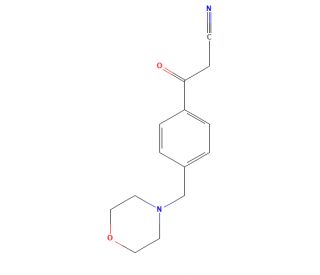 3-[4-(Morpholinylmethyl)phenyl]-3-oxopropanenitrile (CAS 494772-88-2) - chemical structure image