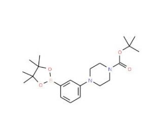 3-[4-(N-Boc)piperazin-1-yl]phenylboronic acid pinacol ester (CAS 540752-87-2) - chemical structure image