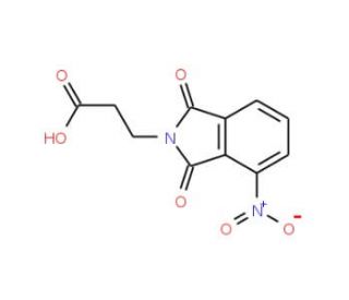 3-(4-Nitro-1,3-dioxo-1,3-dihydro-isoindol-2-yl)-propionic acid (CAS 15728-05-9) - chemical structure image