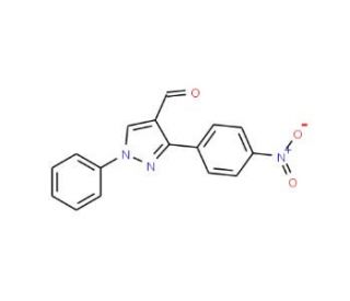 3-(4-Nitro-phenyl)-1-phenyl-1H-pyrazole-4-carbaldehyde (CAS 21487-49-0) - chemical structure image