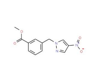 3-(4-Nitro-pyrazol-1-ylmethyl)-benzoic acid methyl ester - chemical structure image