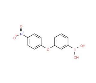 3-(4-Nitrophenoxy)phenylboronic acid (CAS 1072945-93-7) - chemical structure image