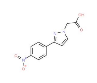 3-(4-Nitrophenyl)-1H-pyrazole-1-acetic acid (CAS 959582-09-3) - chemical structure image