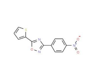 3-(4-Nitrophenyl)-5-(thiophen-2-yl)-1,2,4-oxadiazole (CAS 54608-96-7) - chemical structure image