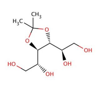 3,4-O-Isopropylidene-D-mannitol (CAS 3969-84-4) - chemical structure image