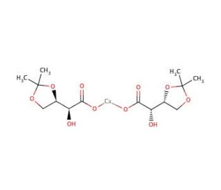3,4-O-Isopropylidene-L-threonic acid calcium salt (CAS 98733-24-5) - chemical structure image