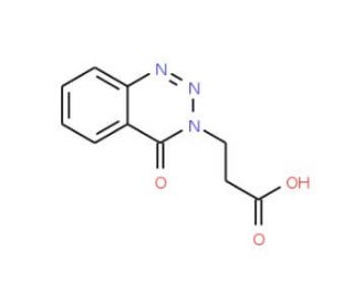 3-(4-oxo-1,2,3-benzotriazin-3(4H)-yl)propanoic acid (CAS 51672-79-8) - chemical structure image