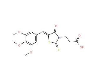 3-[4-Oxo-2-thioxo-5-(3,4,5-trimethoxy-benzylidene)-thiazolidin-3-yl]-propionic acid - chemical structure image