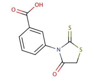 3-(4-Oxo-2-thioxo-thiazolidin-3-yl)-benzoic acid - chemical structure image