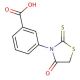 3-(4-Oxo-2-thioxo-thiazolidin-3-yl)-benzoic acid - chemical structure image