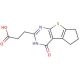 3-(4-oxo-3,5,6,7-tetrahydro-4H-cyclopenta[4,5]thieno[2,3-d]pyrimidin-2-yl)propanoic acid - chemical structure image