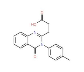 3-(4-Oxo-3-p-tolyl-3,4-dihydro-quinazolin-2-yl)-propionic acid (CAS 84312-87-8) - chemical structure image