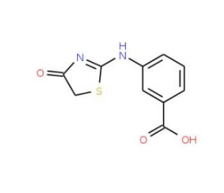 3-(4-Oxo-4,5-dihydro-thiazol-2-ylamino)-benzoic acid - chemical structure image
