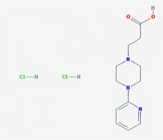 3-[4-(pyridin-2-yl)piperazin-1-yl]propanoic acid dihydrochloride - chemical structure image