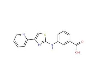 3-(4-Pyridin-2-yl-thiazol-2-ylamino)benzoic acid (CAS 315702-87-5) - chemical structure image