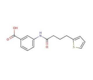 3-[4-(thiophen-2-yl)butanamido]benzoic acid - chemical structure image